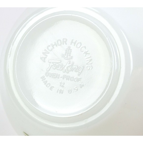 Vintage Anchor Hocking Fire King Meadow Green Handled Soup Chili Bowl - Picture 6 of 6